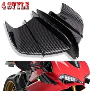 오토바이 스포일러 윙 공기역학적 윙렛 야마하 YZF R1 R6 R25 R7 R3 Bmw S1000RR S 1000 RR/R 용, Style1, 1개