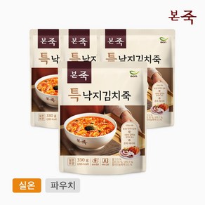 [본죽] 특낙지얼큰김치죽 330g 4팩, 4개
