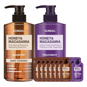 쿤달 네이처샴푸500ml + 트리트먼트500ml 베이비파우더향, 1개, 500ml