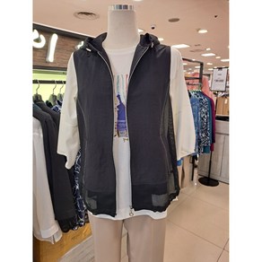 [이헌영]망사배색 캐주얼 후드 여름 조끼 24BS5034V4A