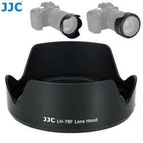 JJC 가역 렌즈 후드 쉐이드 캐논 RF 24-240mm f4-6.3 IS USM EOS R6 R5 RP R Ra C70 카메라 교체 EW-78F, 단일옵션, 1개