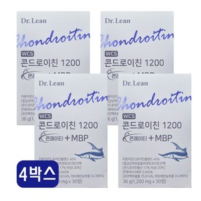 D.Lean 닥터린 WCS 콘드로이친 1200 콘레이티+MBP 송중기 콘드로이친 30정, 30회분, 4개