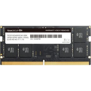 TEAMGROUP 엘리트 SODIMM DDR5 64GB (2x32GB) 4800MHz (PC5-38400) CL40 Non-ECC Unbuffeed 1.1V 262핀 노트북 메모, 16GB, 1개