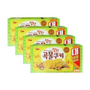 청우식품 담백하고 고소한 대용량과자 실속 알찬 곡물쿠키, 480g, 4개