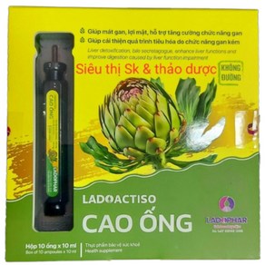 베트남 Ladopha 무가당 아티초크 튜브 10mlX10개입X4상자, 4개, 100ml