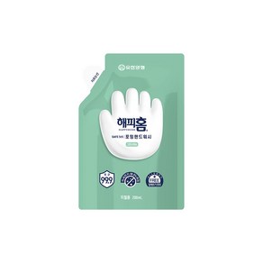 유한양행 해피홈 SAFE365 핸드워시 파우치형 리필 그린샤워향, 8개, 200ml