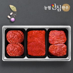 [농협안심한우] 1등급 감사정육세트 (불고기+국거리+장조림)/팩당400g/총1.2kg, 1개