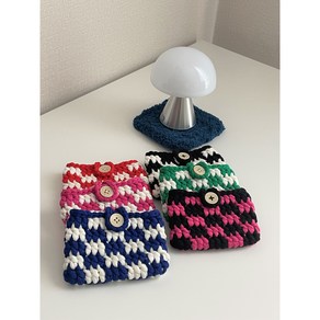[handmade] 뜨개지갑 - 체커보드뜨개지갑 카드지갑 미니지갑