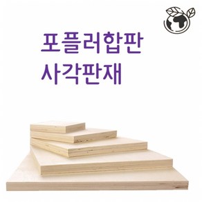 두께6mm 10mm 합판 나무판재, (두께)1cmx35cmx35cm, 1개