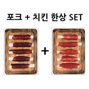 바우와우 한상 떡갈비 포크 + 치킨 세트, 1개