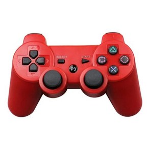 게임패드 game pad 소니 PS3 컨트롤러용 7 색 무선 블루투스 게임 패드 플레이 스테이션 3 콘솔용 더블 쇼크 조이스틱 신제품, 빨간, 1개