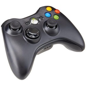 Xbox 360 무선 컨트롤러 2.4GHZ 게임 패드 조이스틱 Xbox 360 및 PC Windows 7 8 10 11 호환, Black, CHINA, 1개, 2) Black