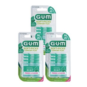 GUM 검 치간칫솔 코스트코 소프트픽 컴포트플렉스 민트형 40개입