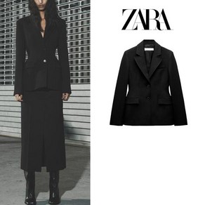 ZARA 자라 여성 2025 슬림 숄더 블랙 자켓 블레이저