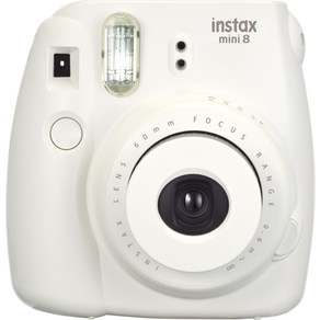 FUJIFILM 인스턴트 카메라 체키 instax mini 8 화이트 INS MINI 8 WHITE, 1개