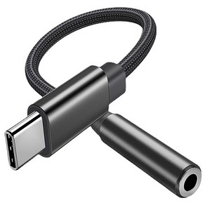 코네임 USB C타입 이어폰 마이크 3극 출력 4극 입력 출력 호환 연결 젠더 블랙 3.5mm