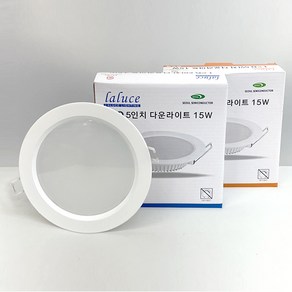 laluce LED 5인치 PC 다운라이트 15W 천장등 매입 매립 조명 KSC7653, 전구색(노란빛), 1개