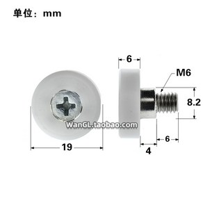 호환 TOK 일본 POM 플라스틱 베어링 플랫 풀리 M6 나사 DR-B 롤러 DR22 쇼케이스 DR-19 서랍 가이드 휠 1개, [01] DR-19-B4-6