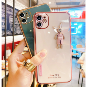 갤럭시 S21 S21+ 플러스 울트라 큐빅 토끼 캐릭터 큐빅 포인트 실리콘 케이스 galaxy S21 plus ulta case 휴대폰 핸드폰 우꾸모 폰케이스