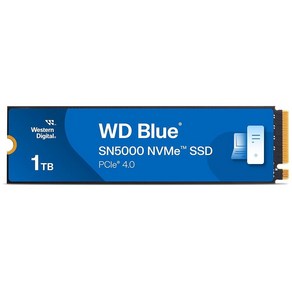 Westen Digital 4TB WD Blue SN5000 NVMe 내부 솔리드 스테이트 드라이브 SSD - PCIe Gen 4.0 M.2 2280 최대 5 500MB/s, 500GB