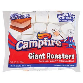 Campfie Giant Roastes Pemium Quality Mashmallows 24 oz 캠프파이어 자이언트 로스터 프리미엄 품질 마시멜로 24온스 가방 (1, 1개