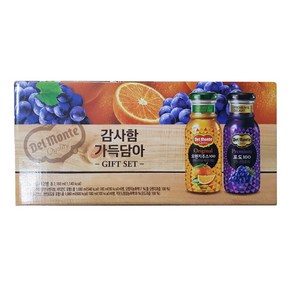 델몬트 감사함 가득담아 180ml x 12병 x 4set (오렌지+포도 각 6병), 48개