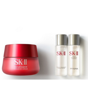 [백화점정품] sk2 신제품 스킨파워크림 80g 세트 / sk2 클리어30ml + 피테라30ml 세트 / sk2 쇼핑백증정, 1개