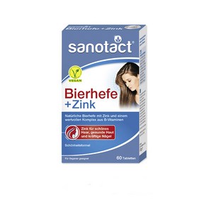 자노탁트 비어헤페 맥주효모 아연 60정 1개 Sanotact Biehefe Zink 1set, 1박스