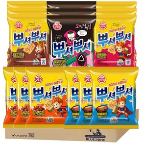 블루존 뿌셔뿌셔 5종 1344g ( 양념치킨90g x3+떡볶이90g x3+불고기90g x3+바베큐90g x3+버터구이오징어맛88g x3), 1.344kg, 1개