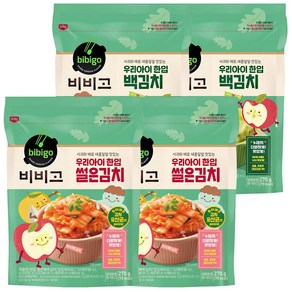 비비고 우리아이한입 (썰은김치)270gx2개+우리아이한입 (*백김치)270gx2개, 1세트, 270g