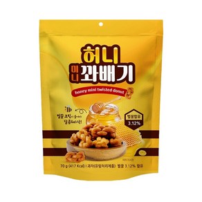 허니 미니 꽈배기 과자, 5개, 70g