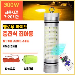 델루아 300W 초광량 수중 집어등 볼락 갈치 갑오징어 낚시 무선 LED 충전식 대용량