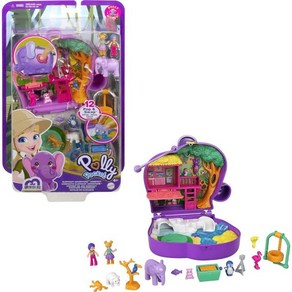 폴리 포켓 코끼리 가방 플레이 세트 컴팩트 휴대용 장난감 Polly Pocket, 1개