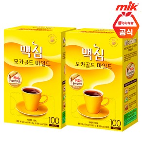 맥심 모카골드 커피만 100T x 2개+사은품랜덤(id당1개), 2개, 900mg, 100개입