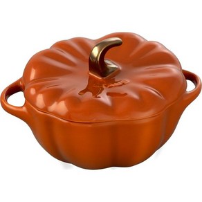 STAUB 0.5qt 쁘띠 세라믹 호박 오븐 및 스토브 안전 최대 572°F 베이킹 접시 캔디 매트 블랙, 0.75-qt, 1개