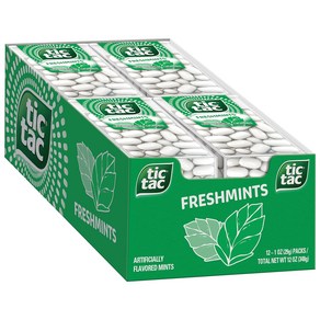 틱택 사탕 후레쉬민트12팩세트- 12oz 348그램 (Tic Tac Freshmint Breath Mints 12oz 348그램)