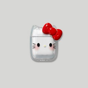 Cutie Kitty Aipods case 큐티 키티 고급 TPU 에어팟 케이스, [3세대] 큐티키티 에어팟-레드