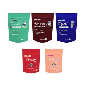 슈와냥 노즈워크 닭 80g1개+노즈워크 연어 80g1개+오후의 산책 300g1개+내안의 편안함 300g1개+마주보다 300g1개 강아지영양제 강아지관절영양제 애견노즈워크 노견영양제