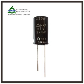 삼영콘덴서 63V 220UF NXA 105℃ 전해콘덴서, 1개