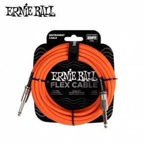 Enie Ball 어니볼 악기케이블 Flex Cable Staight/Staight 20FT Oange (P06421), 1개