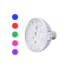 레드 LED PAR30 15W 컬러 집중형 포인트조명 파삼공 레일등 스포트라이트 칼라 파30 램프 장식등 색전구 부각조명 파티조명 E26 카페 매장 캠핑 크리스마스조명 스팟조명