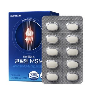 경남제약헬스케어 케어플러스 관절엔 MSM 비타민D 아연 60g, 60정, 1개