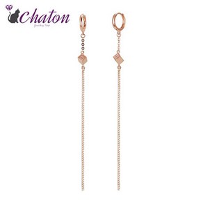 샤똥 Chaton 14K 큐브 박스 귀걸이 S-676