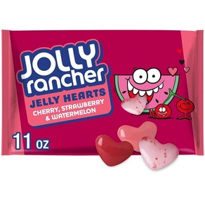 JOLLY RANCHER 다양한 과일 맛 젤리 하트 발렌타인 데이 캔디 백 325ml(11온스), 1개, 311g