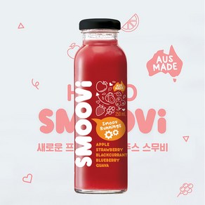 스무비(SMOOVI) 애플 스트로베리 블랙커런트 블루베리 구아바 250ml, 12개