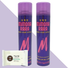 미모나라라 강력 헤어 스프레이 300ml 2개(+하늘선물 물티슈 10매)