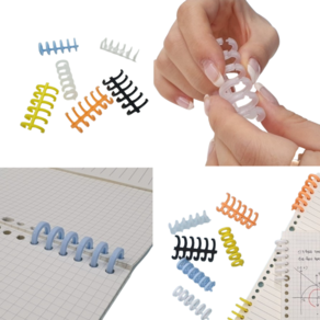 때깔좋은집 6공바인더링 셀프 제본 떡메 노트 루즈 링 똑딱이 클립 칼타공 12mm, 1개