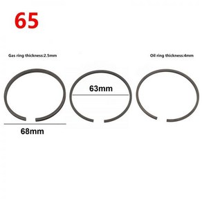 공압실린더 수분분리기 진공패드 오래가는 공기 압축기 피스톤 링 키트 실린더 3 42mm 47mm 48mm 51mm 52mm 65mm 90mm 95mm 100mm, 1개, 6) 65mm