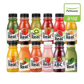풀무원 [풀무원] 아임리얼 주스 190ml 12종 8개 골라담기 (딸기 수박 오렌지 키위 외) 118417, 6  스트로베리 (190ml) 8개