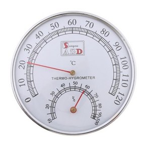 가정용 온도 습도 모니터 게이지 야외 사무실 사우나 룸 0-120 ℃ 10%-100% RH 고정밀 내구성 2 in 1, 1) Silve, 1개